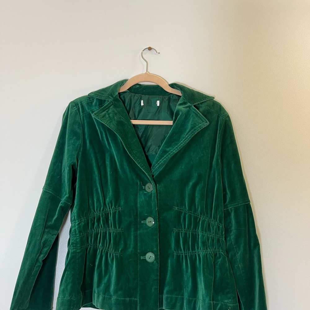 Green Velvet Women's Jacket
